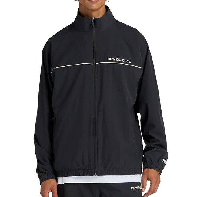 New Balance ニューバランス Mesh Lined Woven Track Jacket Black