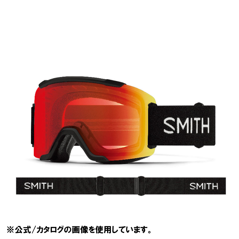 スキー・スノーボードアクセサリー SMITH Squad Black cp Pro Phot Red Mirror SMITH OPTICS - SQUAD スカッド Black CP Pro Photochromic Red Mirror