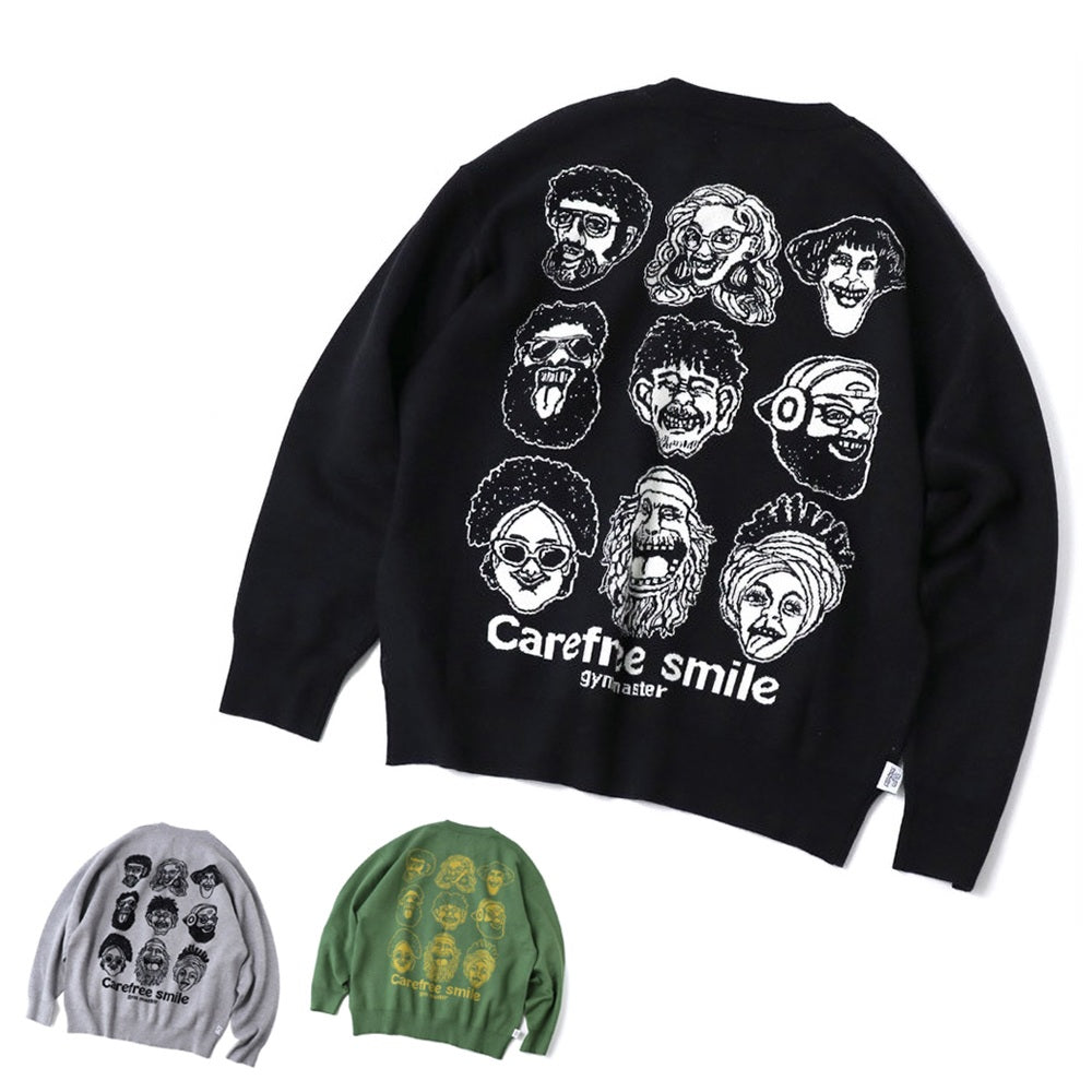 gym master | ジャガードニット carefree smile クルーネック G621792 