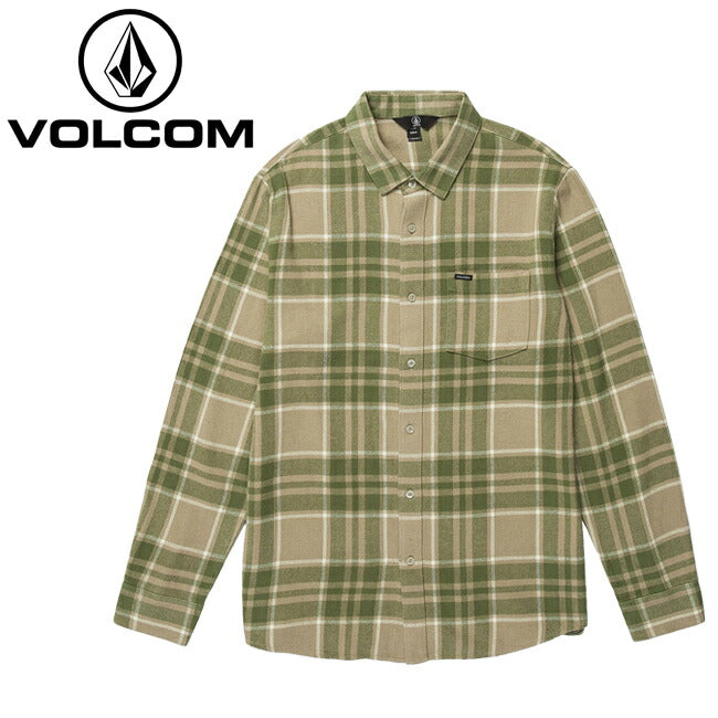 (取寄) ランズエンド レイクサイド フランネル シャツ - ロング スリーブ Lands' End Lakeside Flannel Shirt - Long Sleeve Heather/Brown VOLCOM ボルコム Leland Long Sleeve Flannel リーランドロング