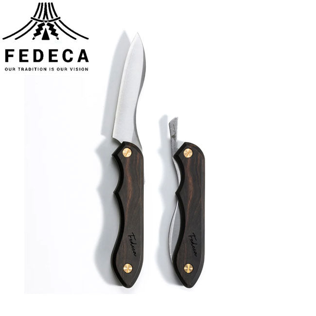 FEDECA - 折畳式料理ナイフ プレーン黒檀 000955｜アウトドアナイフ