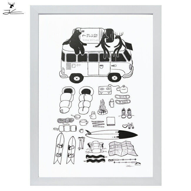 JONAS CLAESSON ジョナスクレアッソン ほりにしVAN A2 額(白)セット