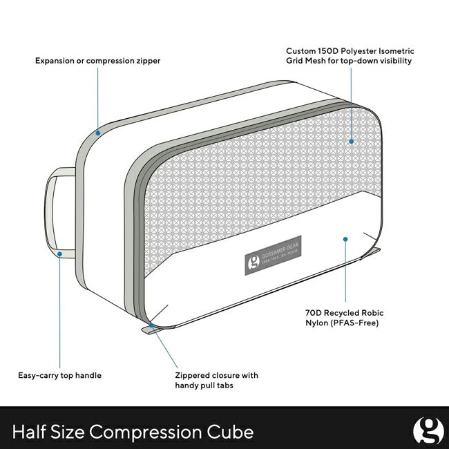 Gossamer Gear ゴッサマーギア Half Compression Cube ハーフコンプレッションキューブ GSCU0105