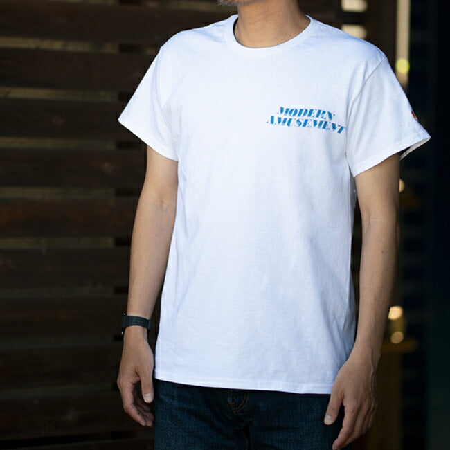 Modern Amusement モダンアミューズメント 別注 S/S Wave Logo Tee ショートスリーブウェーブロゴTシャツ MA-TS0044