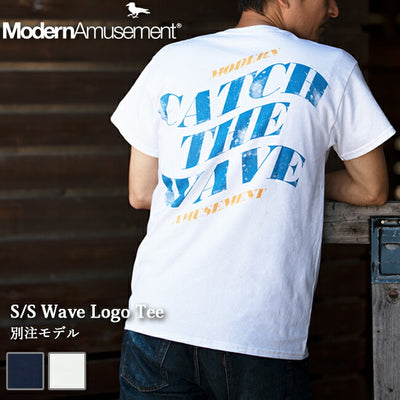 Modern Amusement モダンアミューズメント 別注 S/S Wave Logo Tee ショートスリーブウェーブロゴTシャツ MA-TS0044
