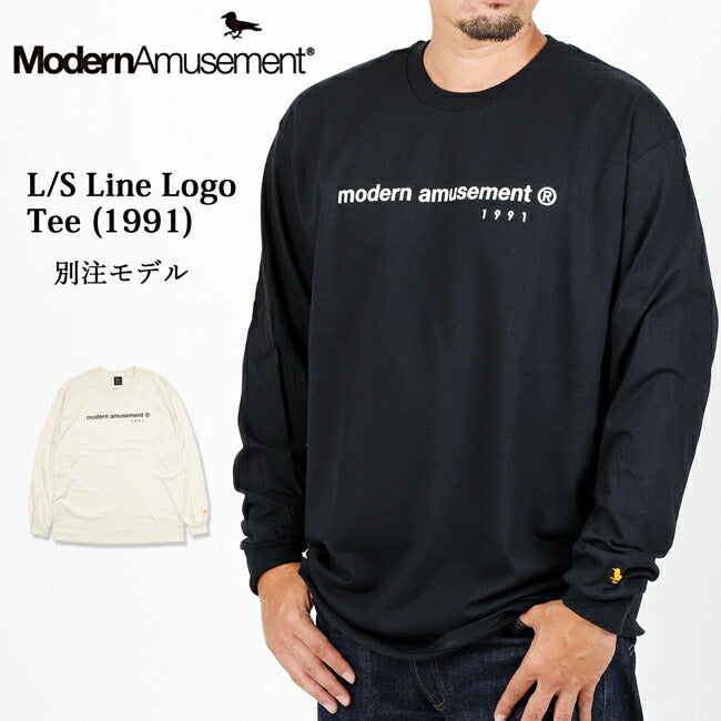 Modern Amusement モダンアミューズメント 別注 L/S Line Logo Tee (1991) ロングスリーブラインロゴティー MA-LT0019
