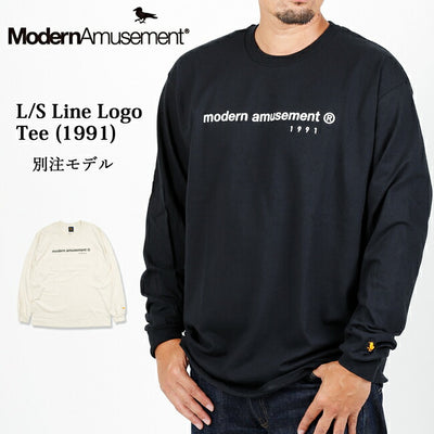 Modern Amusement モダンアミューズメント 別注 L/S Line Logo Tee (1991) ロングスリーブラインロゴティー MA-LT0019