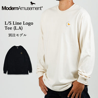 Modern Amusement モダンアミューズメント 別注 L/S Line Logo Tee (L.A) ロングスリーブラインロゴティー MA-LT0020