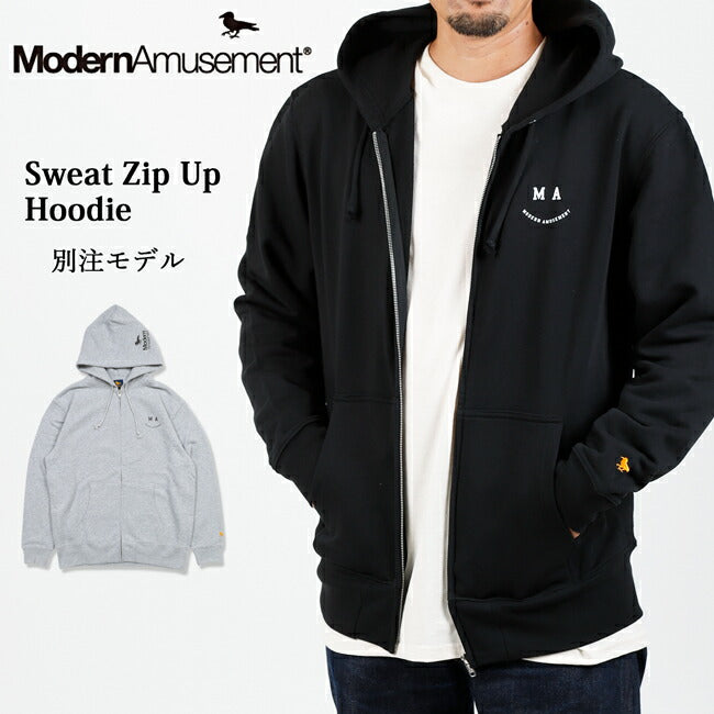 Modern Amusement モダンアミューズメント 別注 Sweat Zip Up Hoodie スウェットジップアップフーディ MA-SW0023