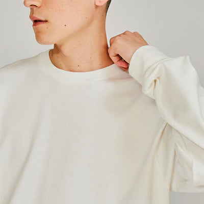 Hanes ヘインズ 1P SHIRO CREWNECK L/S T-SHIRT クルーネックロングスリーブTシャツ White HM4-A201