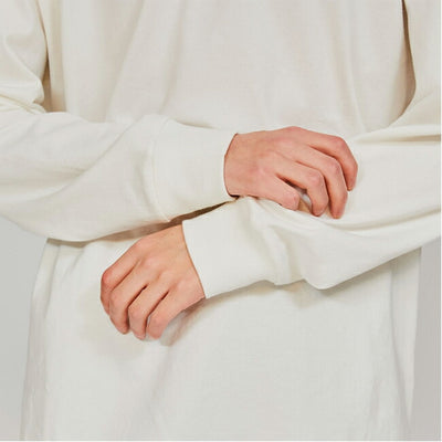 Hanes ヘインズ 1P SHIRO CREWNECK L/S T-SHIRT クルーネックロングスリーブTシャツ White HM4-A201