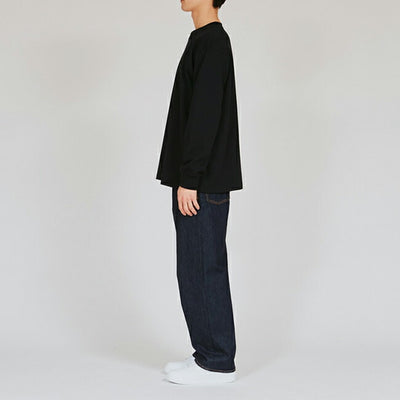 Hanes ヘインズ 1P HANES T-SHIRTS KURO クルーネックロングスリーブTシャツ Black HM4-C201