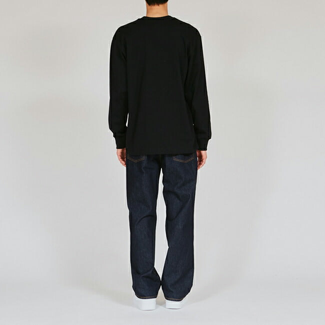 Hanes ヘインズ 1P HANES T-SHIRTS KURO クルーネックロングスリーブTシャツ Black HM4-C201