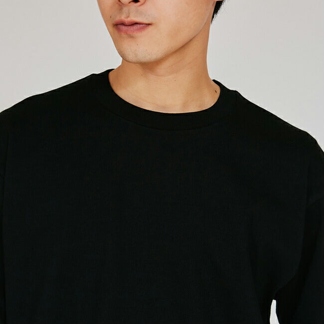Hanes ヘインズ 1P HANES T-SHIRTS KURO クルーネックロングスリーブTシャツ Black HM4-C201