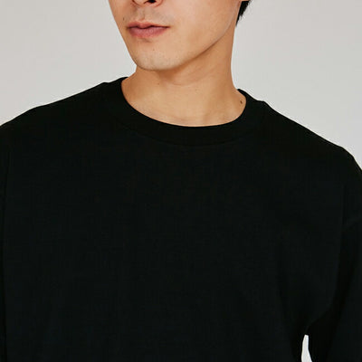 Hanes ヘインズ 1P HANES T-SHIRTS KURO クルーネックロングスリーブTシャツ Black HM4-C201