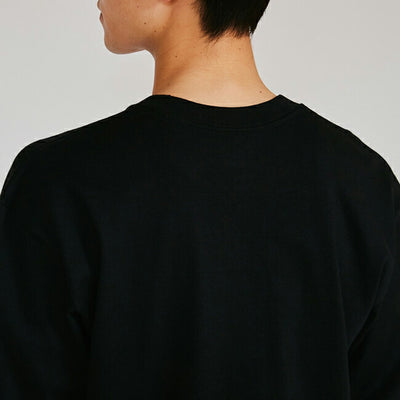 Hanes ヘインズ 1P HANES T-SHIRTS KURO クルーネックロングスリーブTシャツ Black HM4-C201