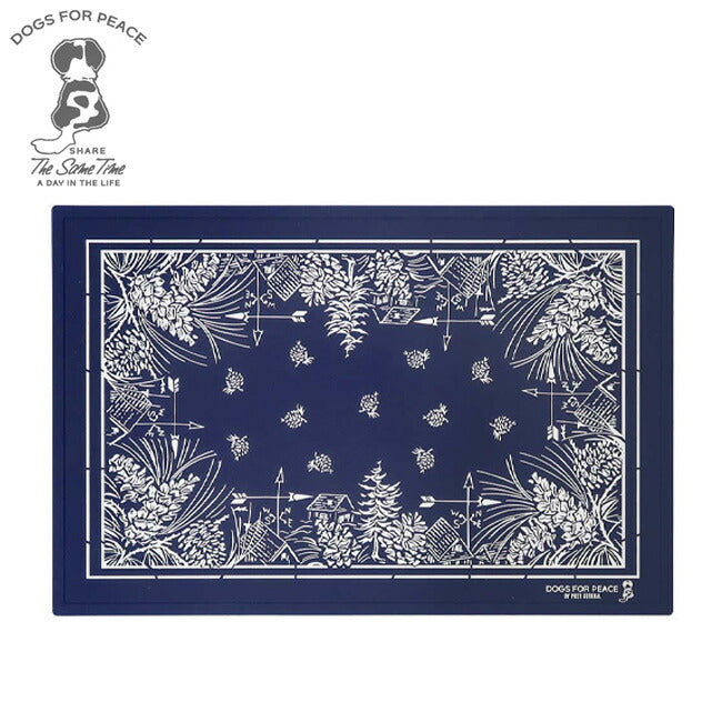 DOGS FOR PEACE ドッグスフォーピース BANDANA FEEDING MAT バンダナフィーディングマット Navy 960003889