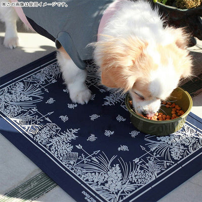 DOGS FOR PEACE ドッグスフォーピース BANDANA FEEDING MAT バンダナフィーディングマット Navy 960003889