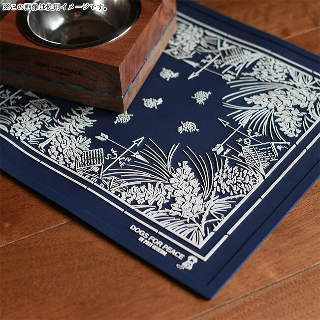 DOGS FOR PEACE ドッグスフォーピース BANDANA FEEDING MAT バンダナフィーディングマット Navy 960003889