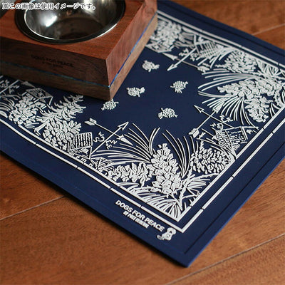 DOGS FOR PEACE ドッグスフォーピース BANDANA FEEDING MAT バンダナフィーディングマット Navy 960003889
