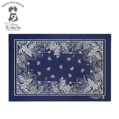 DOGS FOR PEACE ドッグスフォーピース BANDANA FEEDING MAT バンダナフィーディングマット Navy 960003889