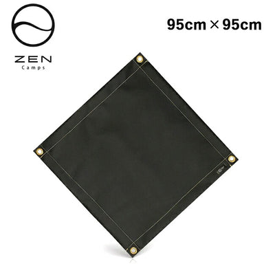 ZEN Camps ゼンキャンプ 焚き火専用シート(ブラックシリコン加工モデル) 95cm×95cm