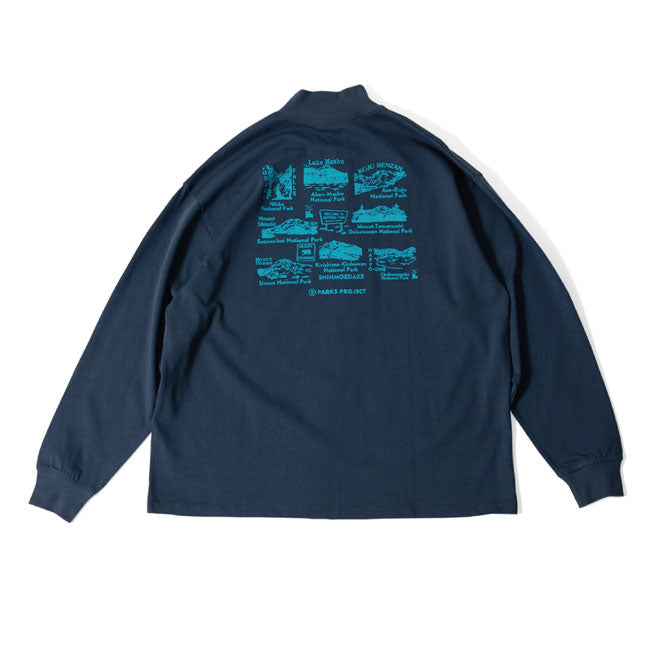 PARKS PROJECT パークスプロジェクト Welcom To National Parks Mock-Neck L/S Tee ウェルカムトゥナショナルパークスモックネックロングスリーブTシャツ PP24AW-012