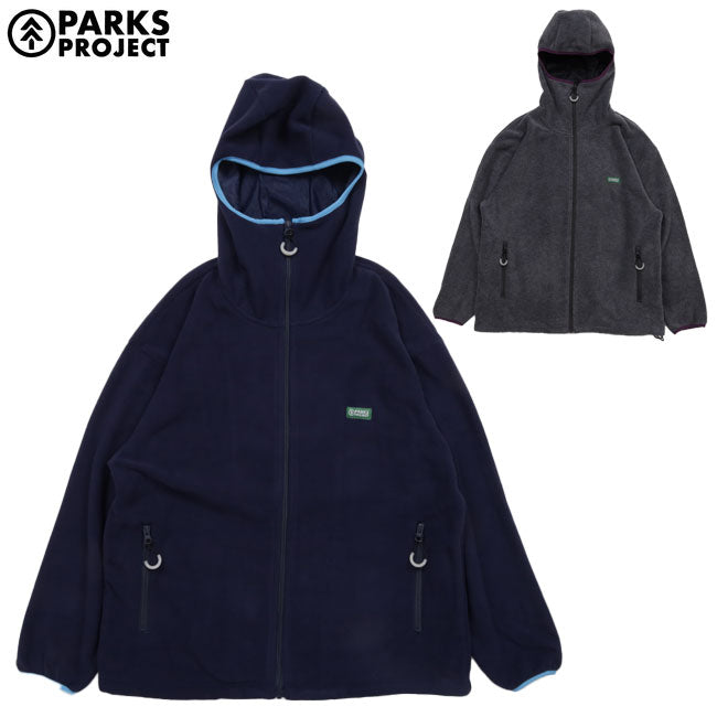 PARKS PROJECT パークスプロジェクト Fleece Zip Up Hoodie フリースジップアップフーディ PP24AW-008