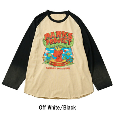 PARKS PROJECT パークスプロジェクト Organic Cotton Escape To Nature Raglan QS Tee by DLOP オーガニックコットンエスケープトゥネイチャーラグランQSティー PP25SS-005