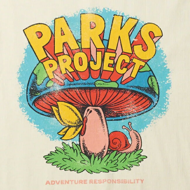 PARKS PROJECT パークスプロジェクト Organic Cotton Mushroom S/S Tee by DLOP オーガニックコットンマッシュルームショートスリーブティー PP25SS-002