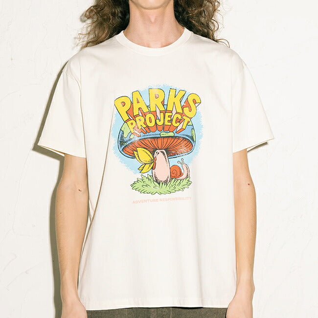 PARKS PROJECT パークスプロジェクト Organic Cotton Mushroom S/S Tee by DLOP オーガニックコットンマッシュルームショートスリーブティー PP25SS-002