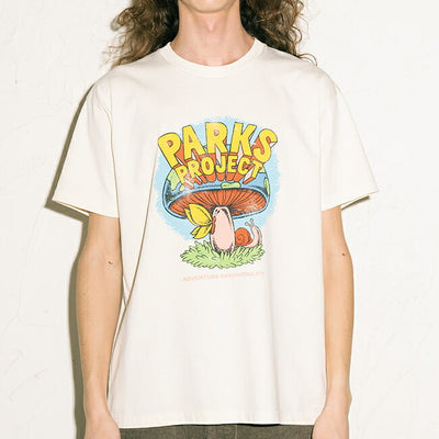 PARKS PROJECT パークスプロジェクト Organic Cotton Mushroom S/S Tee by DLOP オーガニックコットンマッシュルームショートスリーブティー PP25SS-002