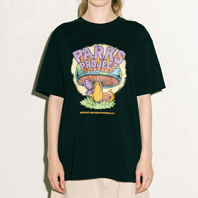 PARKS PROJECT パークスプロジェクト Organic Cotton Mushroom S/S Tee by DLOP オーガニックコットンマッシュルームショートスリーブティー PP25SS-002