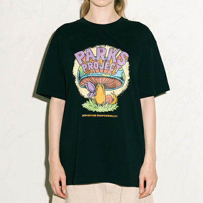 PARKS PROJECT パークスプロジェクト Organic Cotton Mushroom S/S Tee by DLOP オーガニックコットンマッシュルームショートスリーブティー PP25SS-002