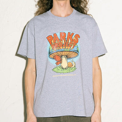 PARKS PROJECT パークスプロジェクト Organic Cotton Mushroom S/S Tee by DLOP オーガニックコットンマッシュルームショートスリーブティー PP25SS-002
