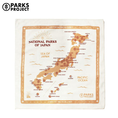 PARKS PROJECT パークスプロジェクト Japan Map Bandana ジャパンマップバンダナ LC-2504-38-51
