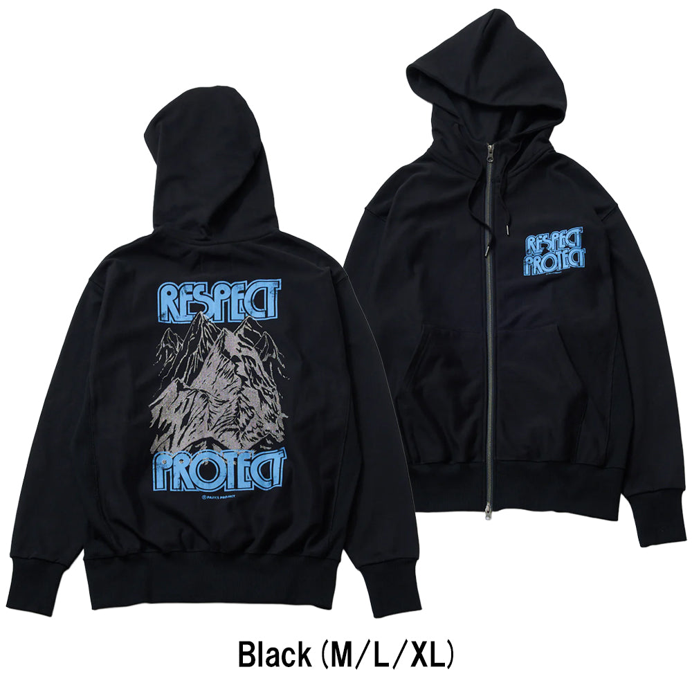 ALASKA Zip Hoodie アラスカジップフーディー Black 142511001