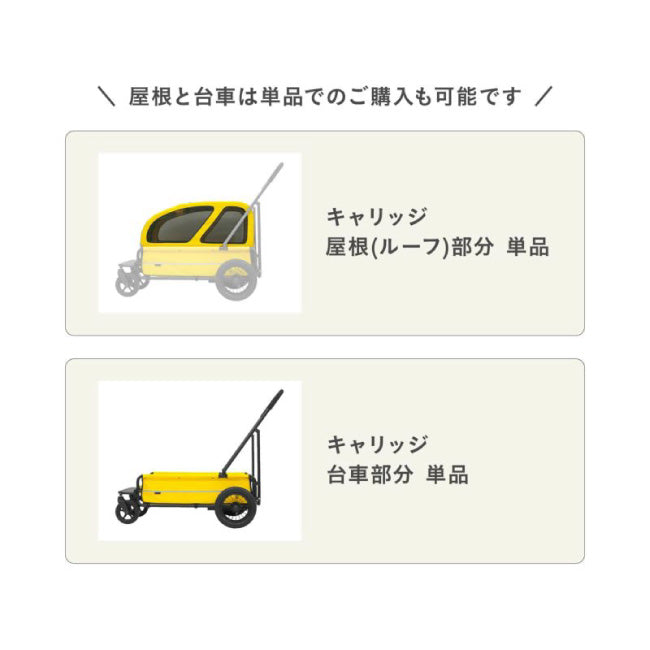 AIRBUGGY エアバギー キャリッジ 2点セット [台車・ルーフ] MossGreen AD3057