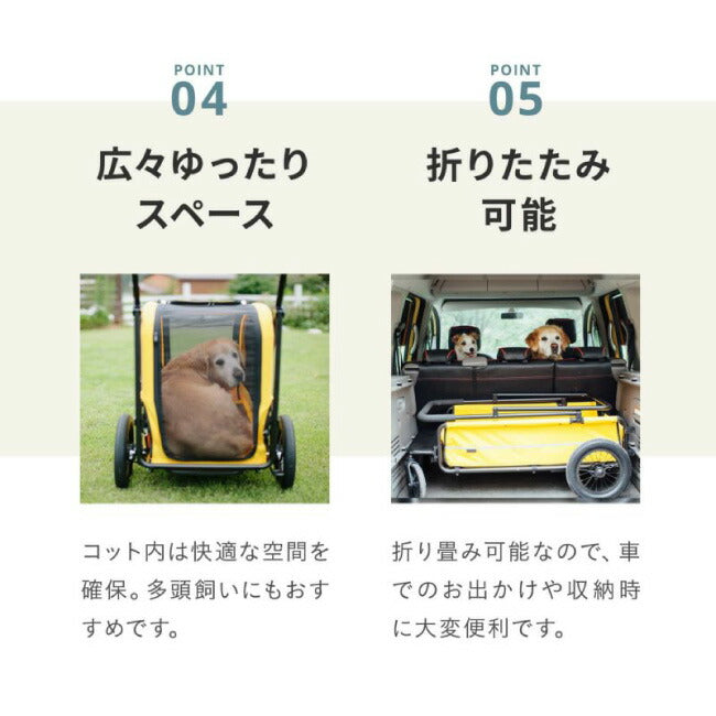 AIRBUGGY エアバギー キャリッジ 2点セット [台車・ルーフ] MossGreen AD3057