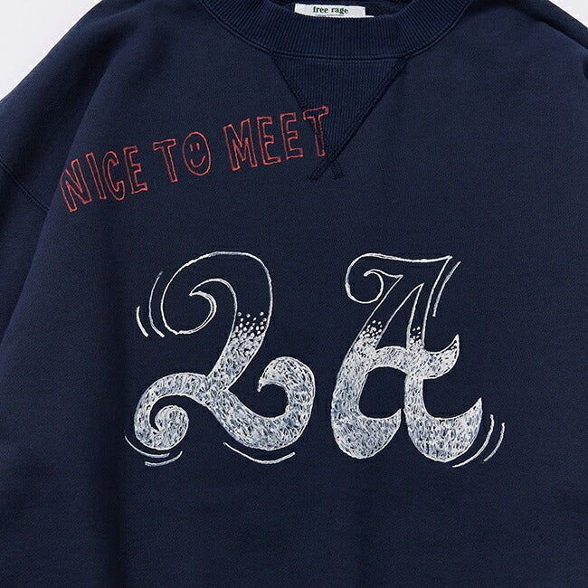 free rage フリーレイジ 「NICE TO MEET...LA」ハンドペイントクルースウェット 224CC785