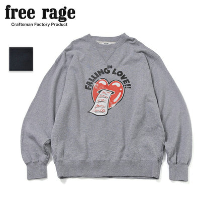 free rage フリーレイジ 「FALLING IN LOVE」クラシッククルースウェット 224CC781B