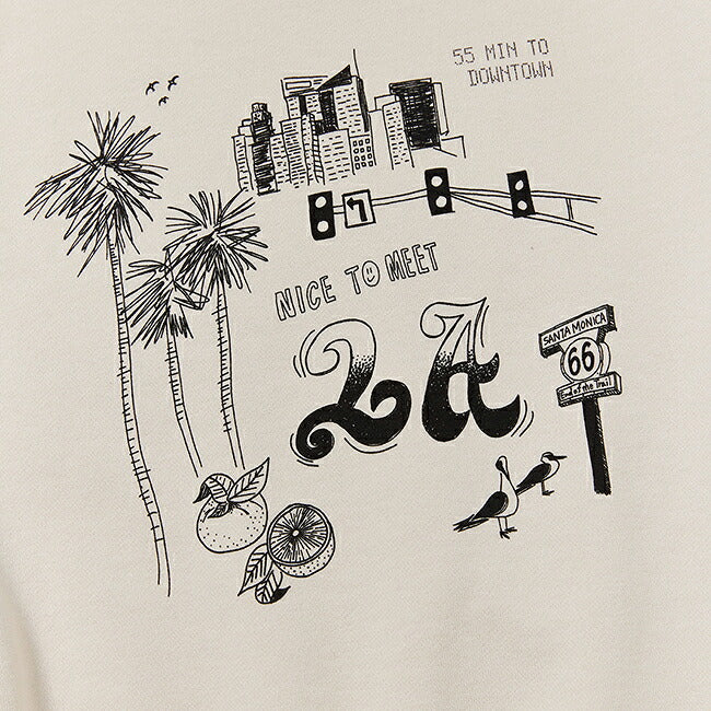 free rage フリーレイジ 「NICE TO MEET...LA」クラシッククルースウェット 224CC781C