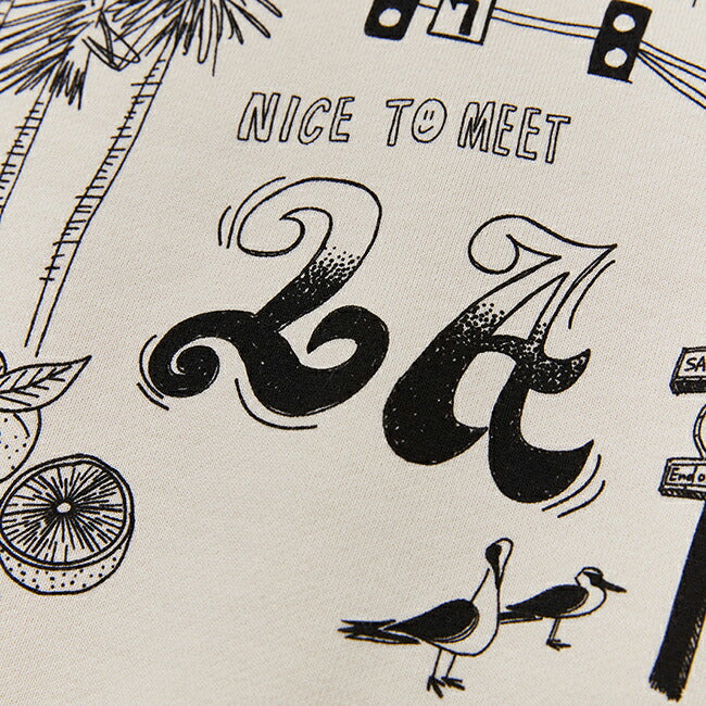 free rage フリーレイジ 「NICE TO MEET...LA」クラシッククルースウェット 224CC781C