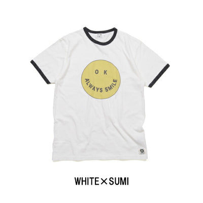 free rage フリーレイジ リサイクルコットンリンガーTee(SMILE) 225AC785A