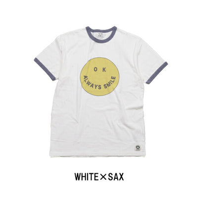 free rage フリーレイジ リサイクルコットンリンガーTee(SMILE) 225AC785A
