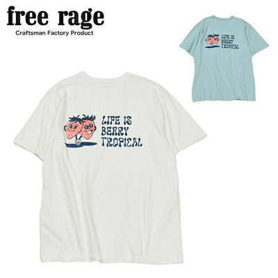free rage フリーレイジ リサイクルコットン半袖Tee(BERRY TROPICAL) 225AC789B