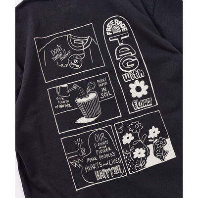 free rage フリーレイジ リサイクルコットン半袖Tee(Tag With Flower) 225BC796D