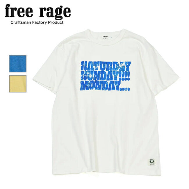 free rage フリーレイジ リサイクルコットンTシャツ(WEEKEND vol.1) 225AC787B