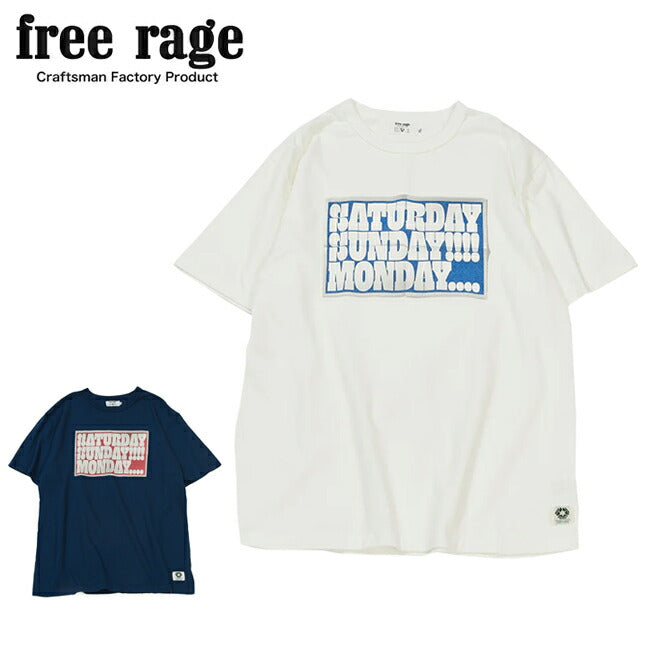 free rage フリーレイジ リサイクルコットン半袖Tee(WEEKEND vol.2) 225AC788D