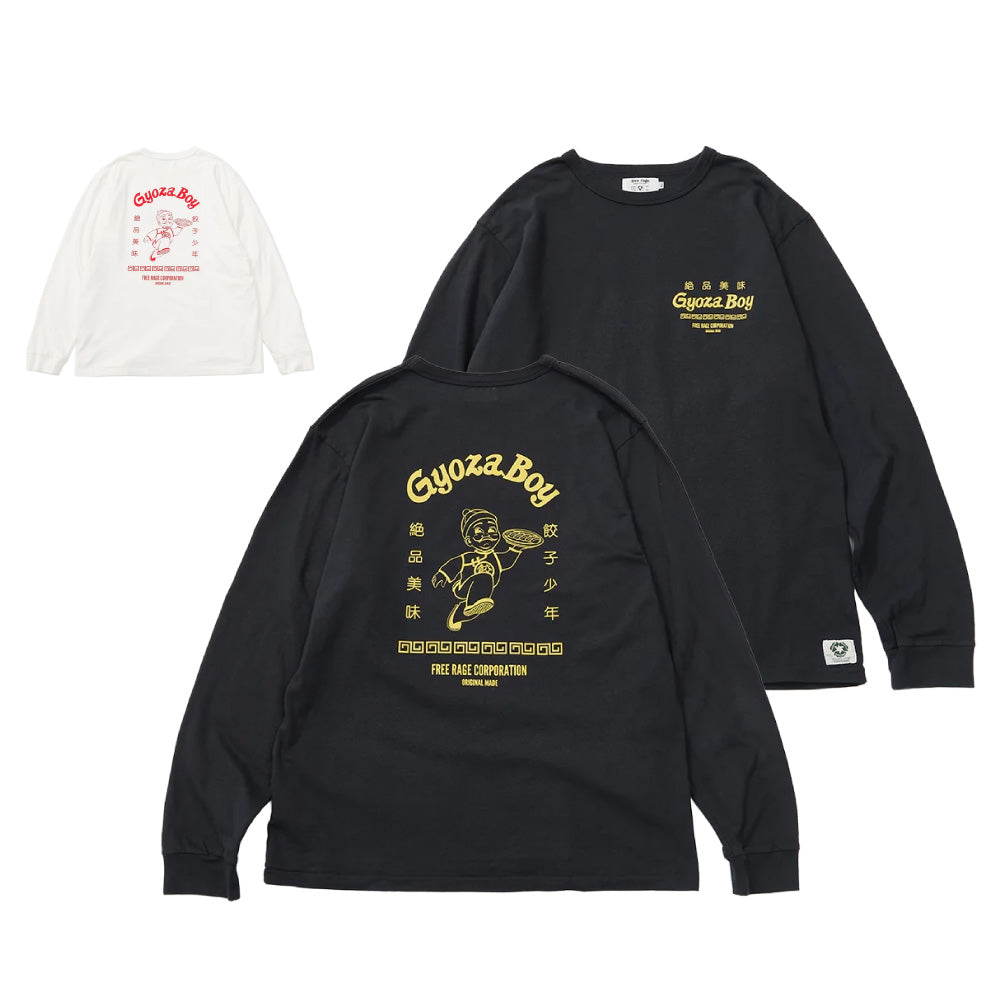 リサイクルコットン長袖Tシャツ (GYOZA BOY vol.1)